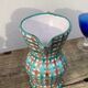 Robert Picault pitcher in green ceramic Vallauris checkered 1960