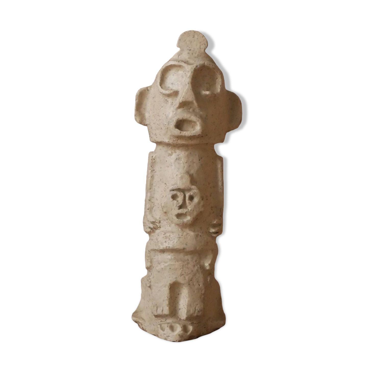 Totem sculpture African art ethnic tribal handmade object