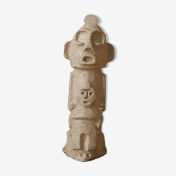 Totem sculpture African art ethnic tribal handmade object