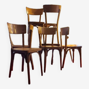 Set of 6 ed Baumann bistro chairs
