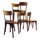 Set of 6 ed Baumann bistro chairs