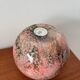 Vintage Laque Line Planter | Decorative Ball Vase with Glass Inserts