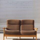 Vintage Scandinavian sofa in solid pine 50s/60s