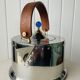 Vintage Bodum Ottoni stainless steel kettle designed by Carsten Jørgensen 1986, button.