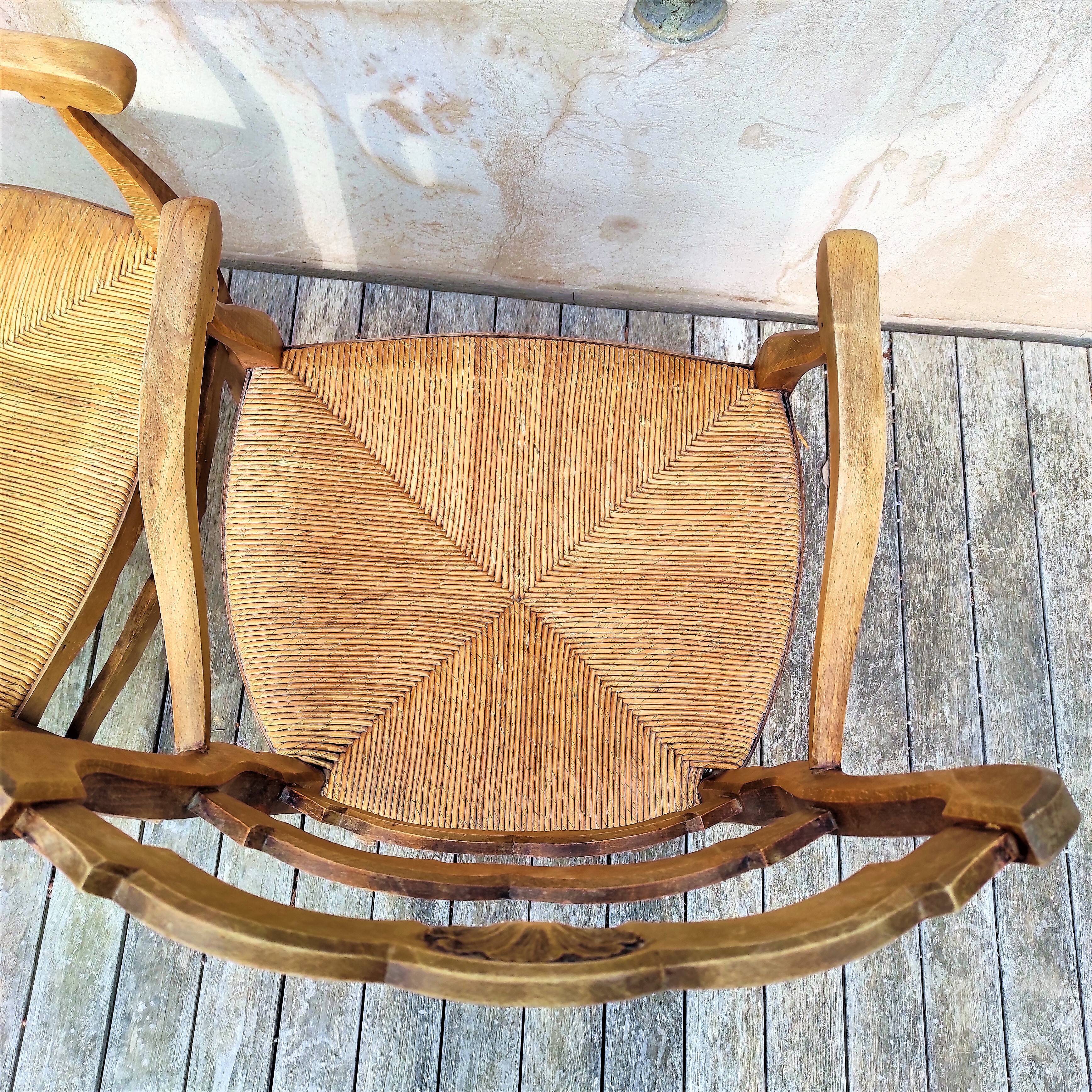 Old rustic armchairs