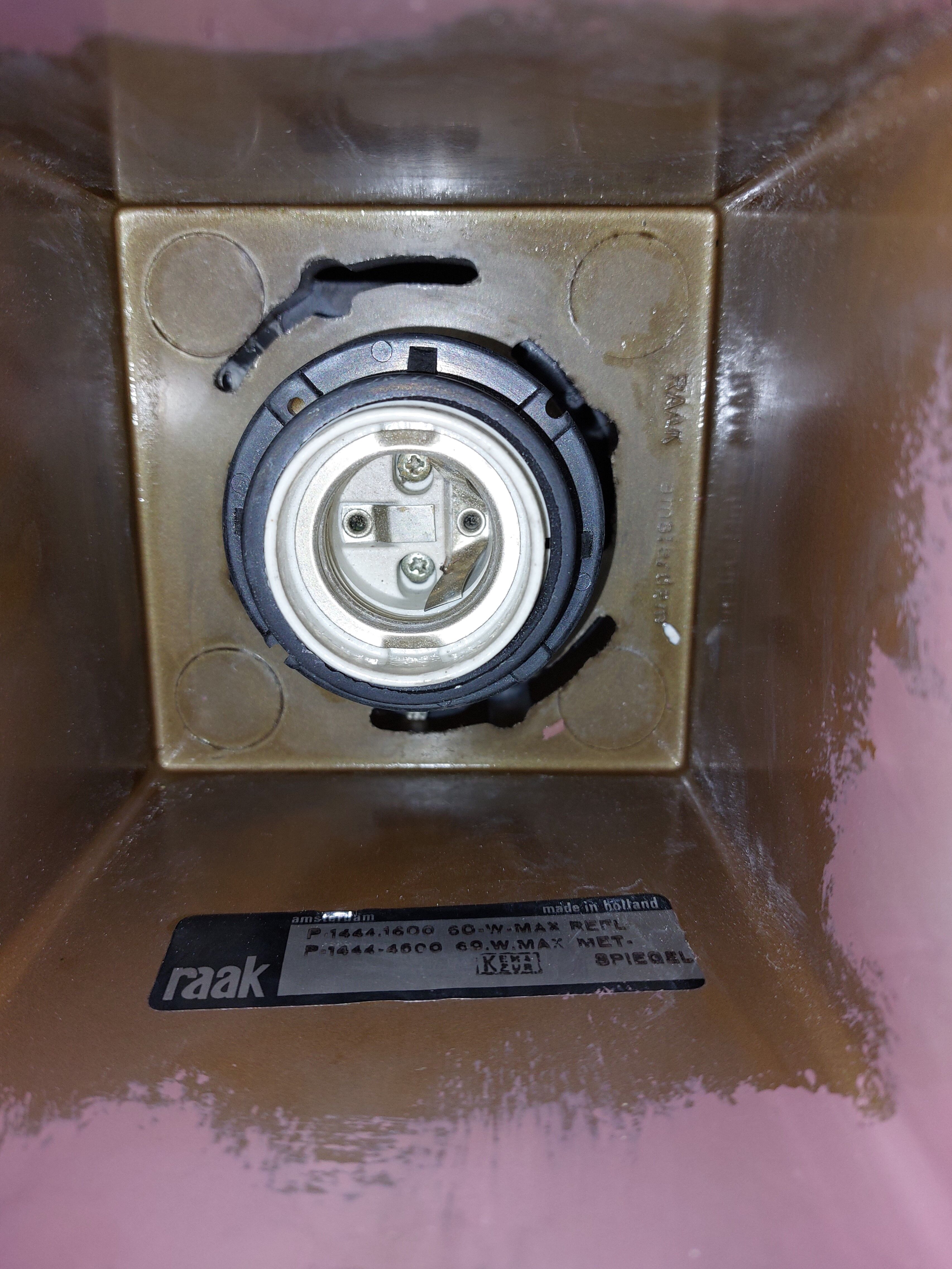 Ceiling lamp raak amsterdam model viervoud vintage, 1970