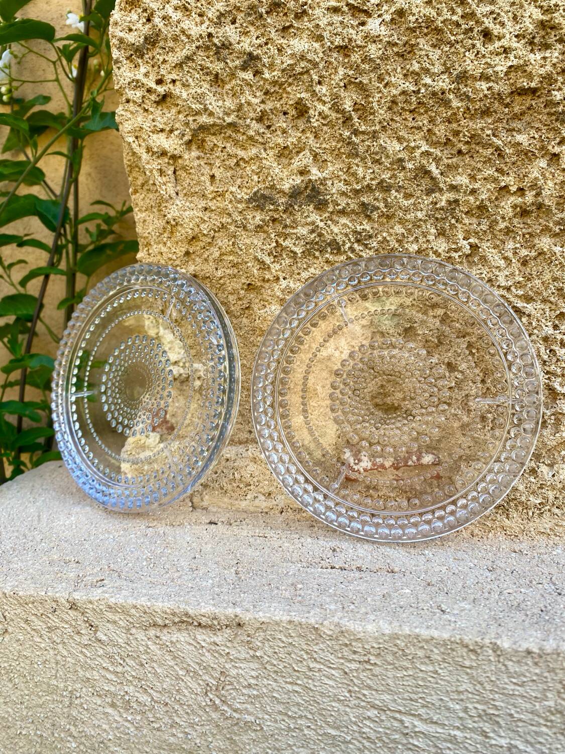 2 glass bottle coasters