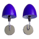 Pair of blue opaline sconces