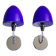 Pair of blue opaline sconces