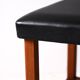 Scandinavian teak stool from the 60s – Faux leather seat