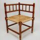 Classic vintage bobbin corner armchair