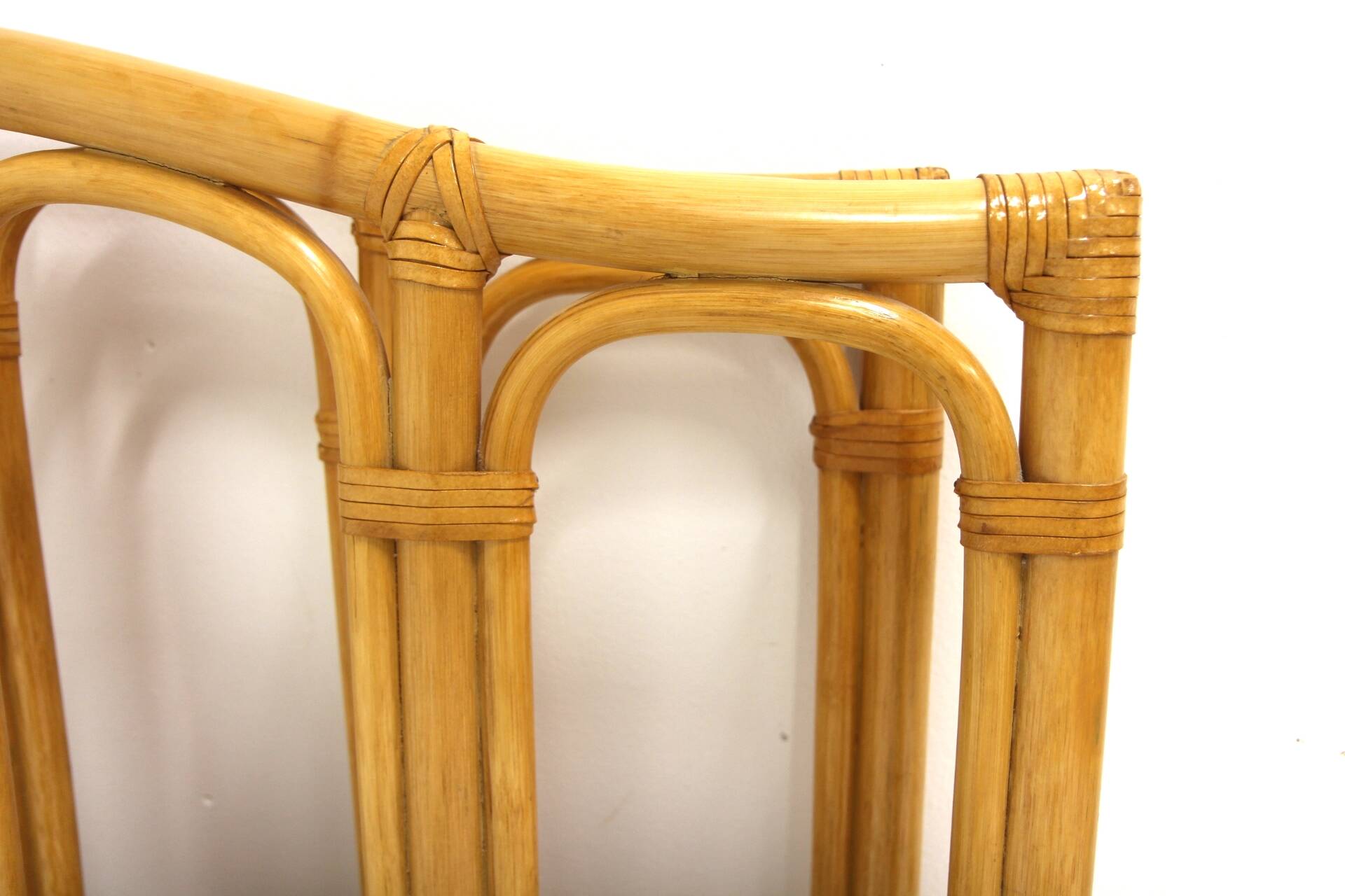 Teak and rattan headboard and footboard, 92 x 64cm, Sweden, 1960