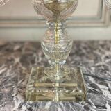 Pair of girandoles in cut crystal