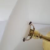 Brass and opaline wall lamp