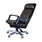 Fauteuil de direction cuir, haut de gamme 1980