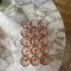 Set of 15 Arcoroc pink wine glasses