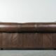 Luxury brown smooth cow leather Chesterfield sofa with an English look