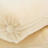 Jacques Charpentier pair of mohair velvet pouffes 1970
