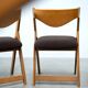 Set of five Italian dining chairs in the manner of Willy Rizzo