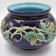 Cover-pot decor of murals in majolica Sarreguemines Majolica earthenware