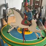 Rare vintage wooden carousel