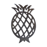 Pineapple table mat, vintage brass