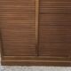 Double-column oak filing cabinet with curtains, 50.