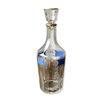 Carafe en verre et liserés dorés