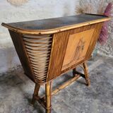 Bamboo and rattan bar 50s-60s