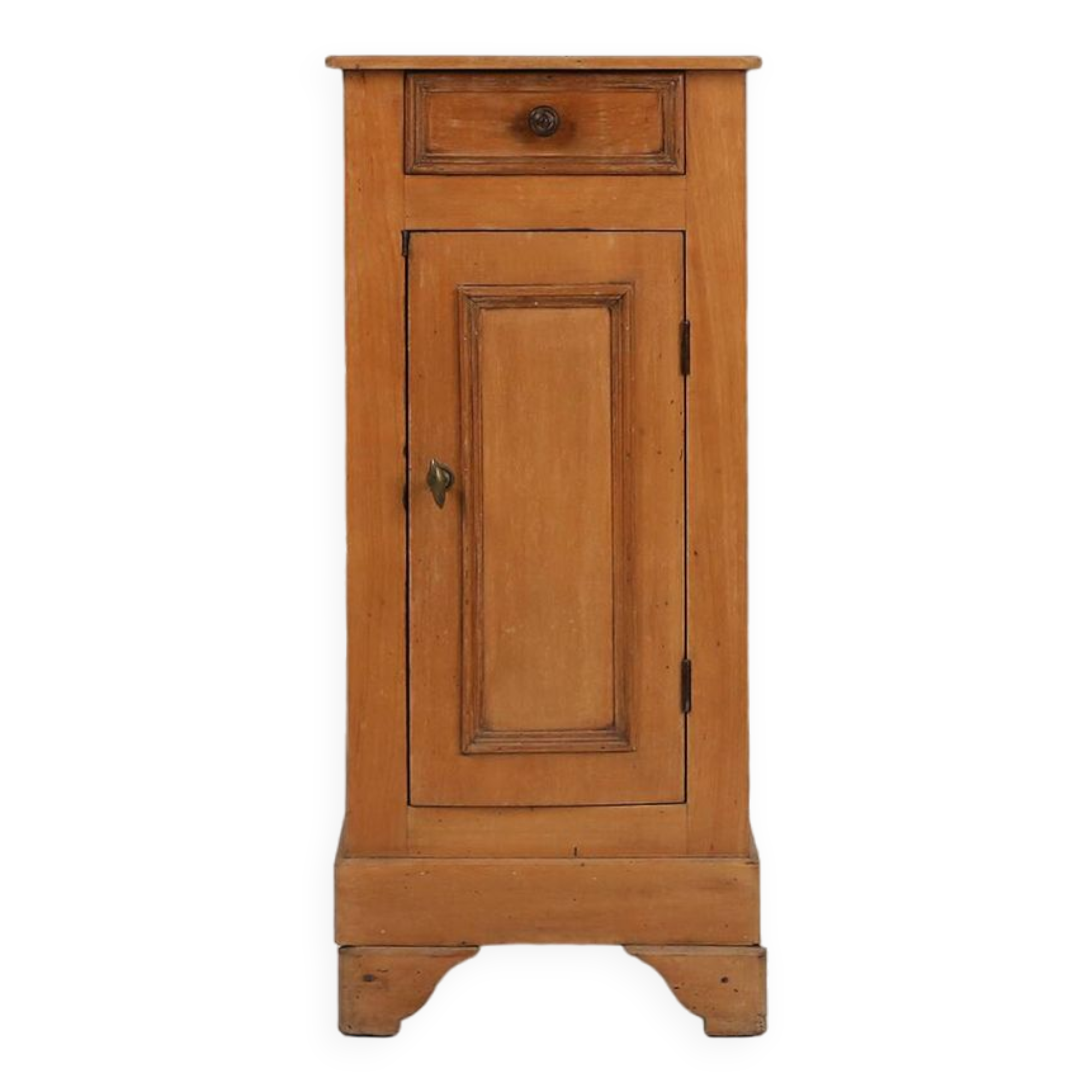 Elegant Art Deco wooden nightstand with drawer, France 1930s