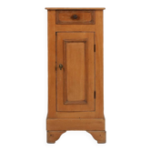 Élégante table de chevet Art Déco en bois avec tiroir, France années 1930