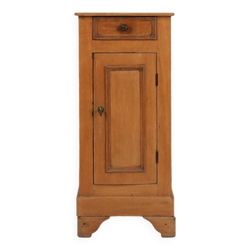Elegant Art Deco wooden nightstand with drawer, France 1930s