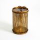 Mid Century Italian Regency Gilt Metal Waste Paper Bin from Li Puma