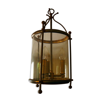 Suspension in copper and glass 3 lights