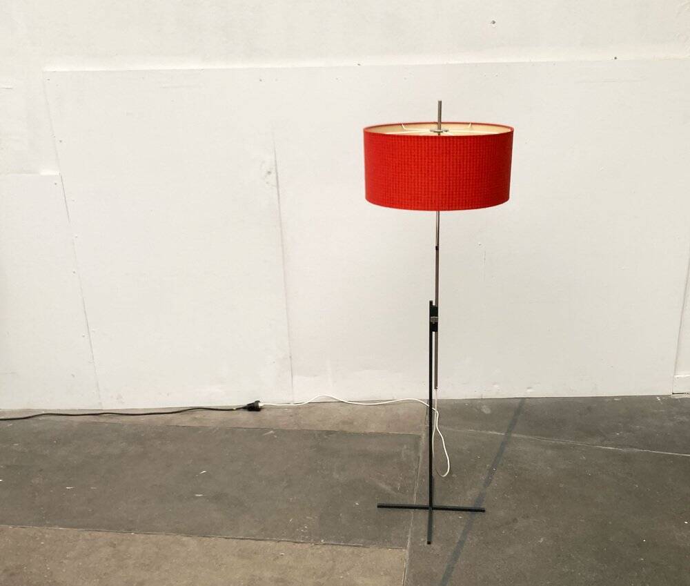 Mid-century German minimalist floor lamp by Kaiser Idell / Kaiser Leuchten, 1960s.