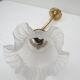 Old gooseneck wall lamp and frosted white glass tulip