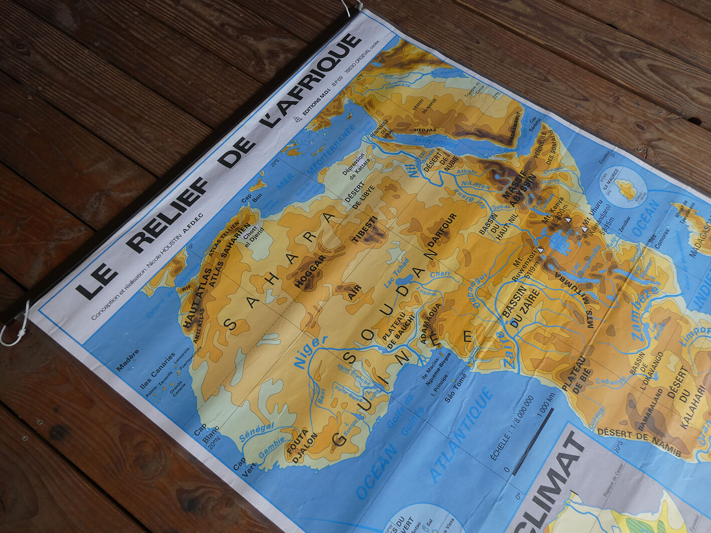 School map poster vintage Africa edition MDI