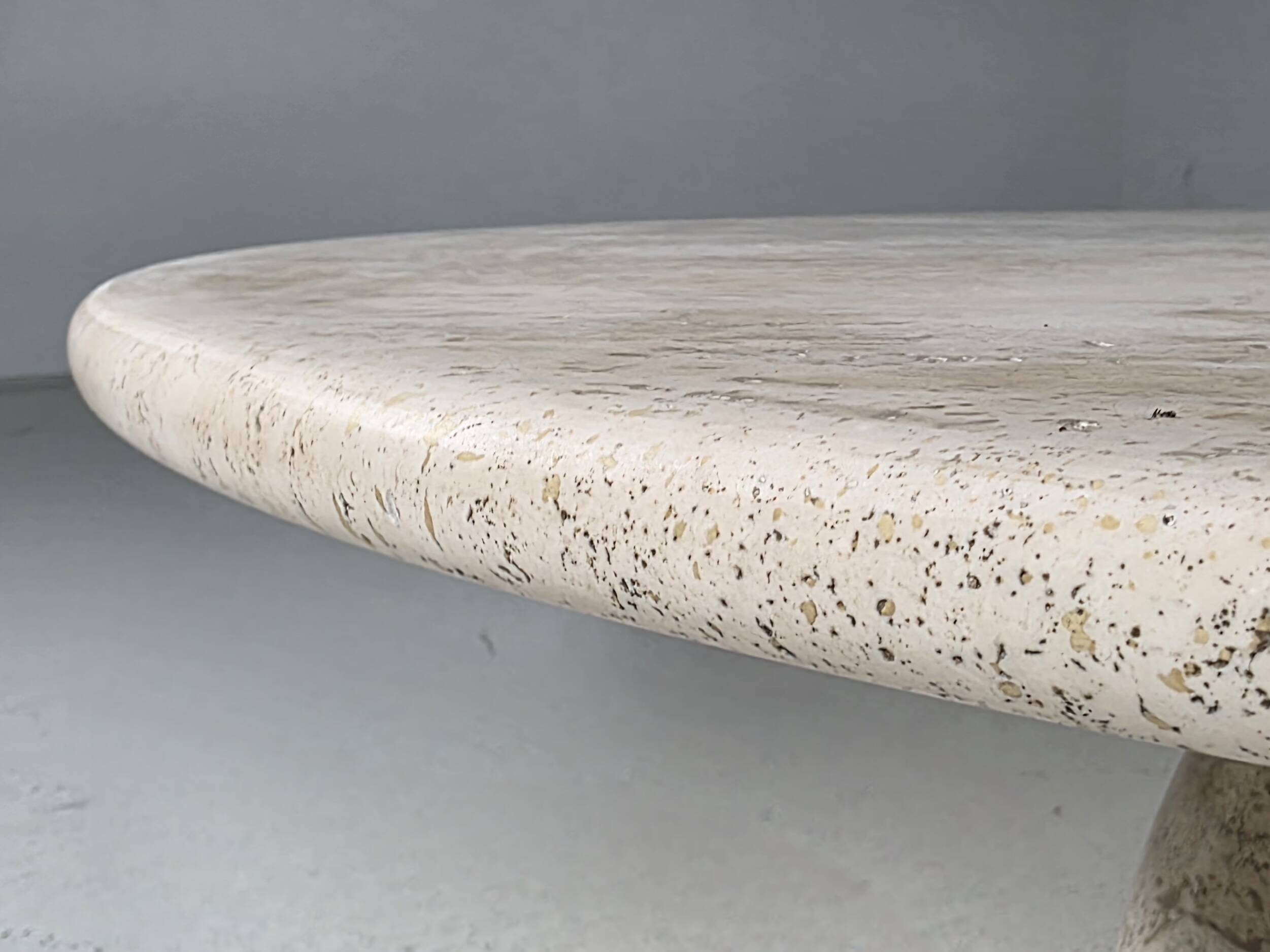 Peter Draenert Finale "1790" travertine coffee table, Germany, 1970s