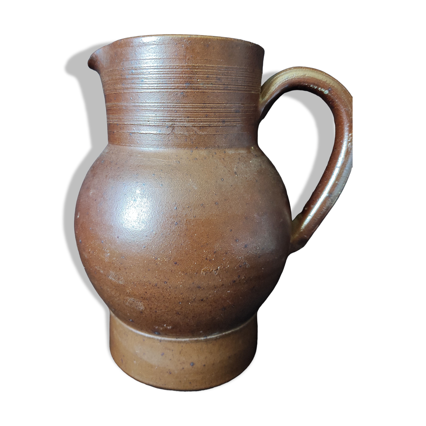 Large pitcher gres varnished berry handmade