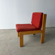 Brutalist design armchair by André Sornay in beech, vintage model.