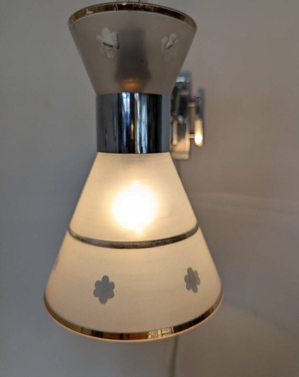 Rare Art Deco Wall Lamp 1930 Diabolo