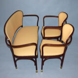 Antique sofa set Kohn No.717, design by Gustav Siegel