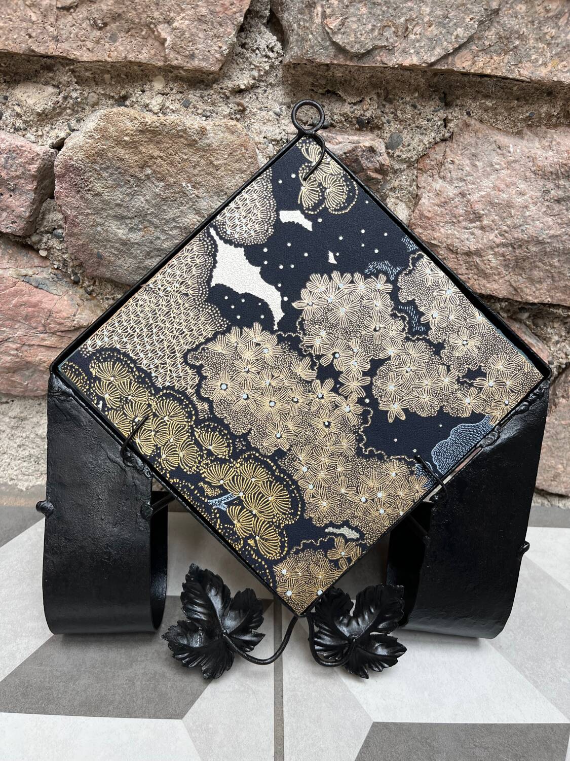 Art Deco wrought iron mirror