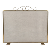 Fireplace screen in patinated gold iron