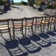 7 chaises de bistrot en bois courbé Baumann