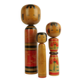 Set of 3 kokeshi (large size)