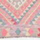 Pink Kilim Runner Rug, 94x404Cm