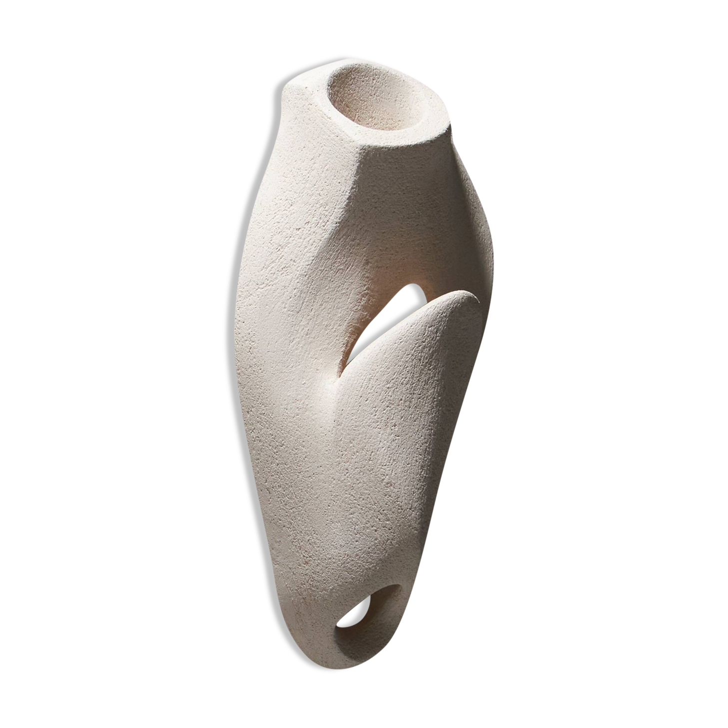 Coral 1 wall light in white sandstone