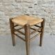 Wooden stool and mulched seat