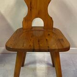 Mountain chalet style pine chair
